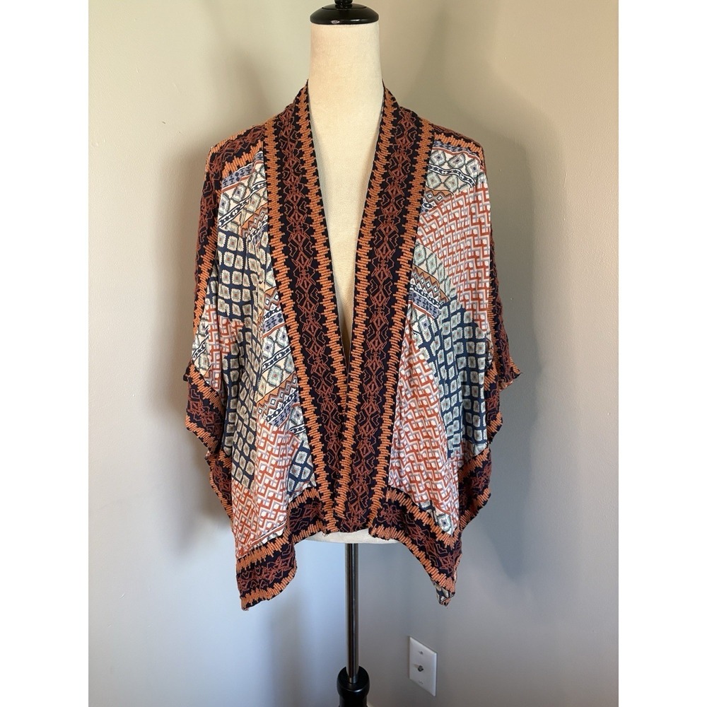 Tolani Collection Raelyn Kimono Top Cardigan Embroidered Boho Festival One Size